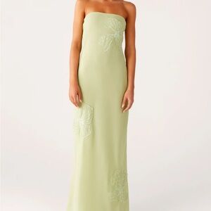Peppermayo Sassafras Beaded Flower Strapless Dress